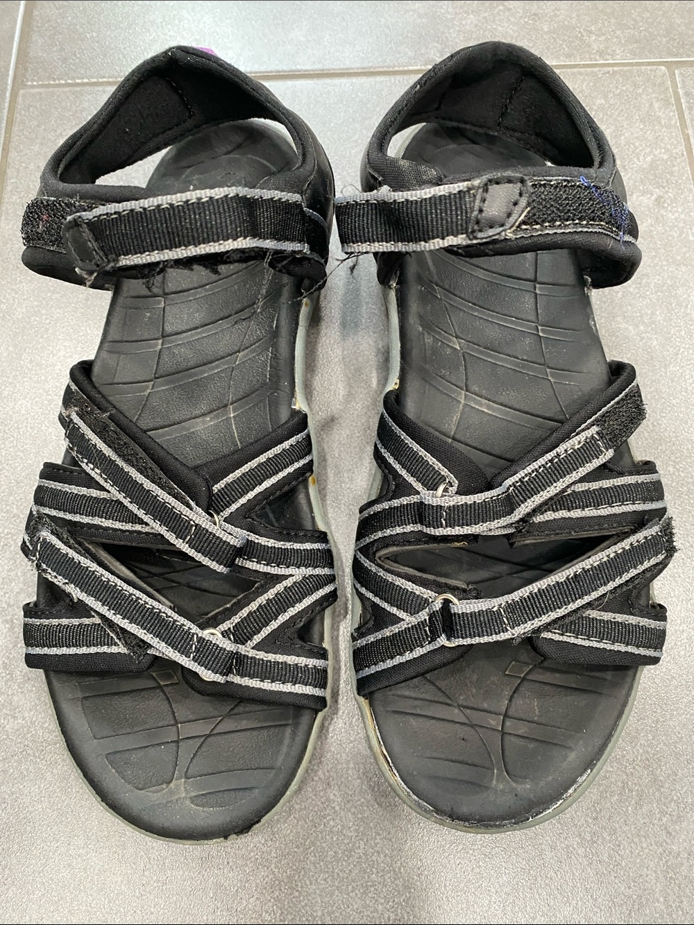 Athletech Black and Gray Outdoor Sandal Sole